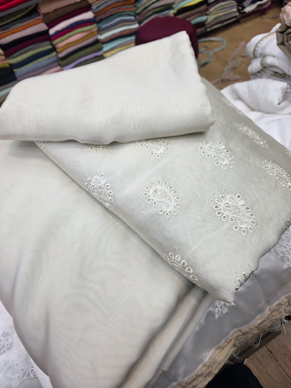 Pure Sheesha Silk Embroidered 3-Piece Suit
