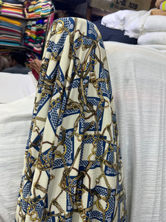 Cream Blue Chain