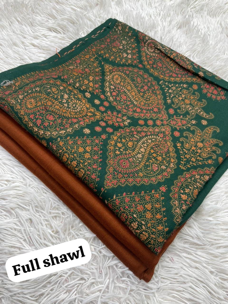 🧣 Winter Sale – Pashmina 3pc Suit with Embroidered Full-Size Shawl