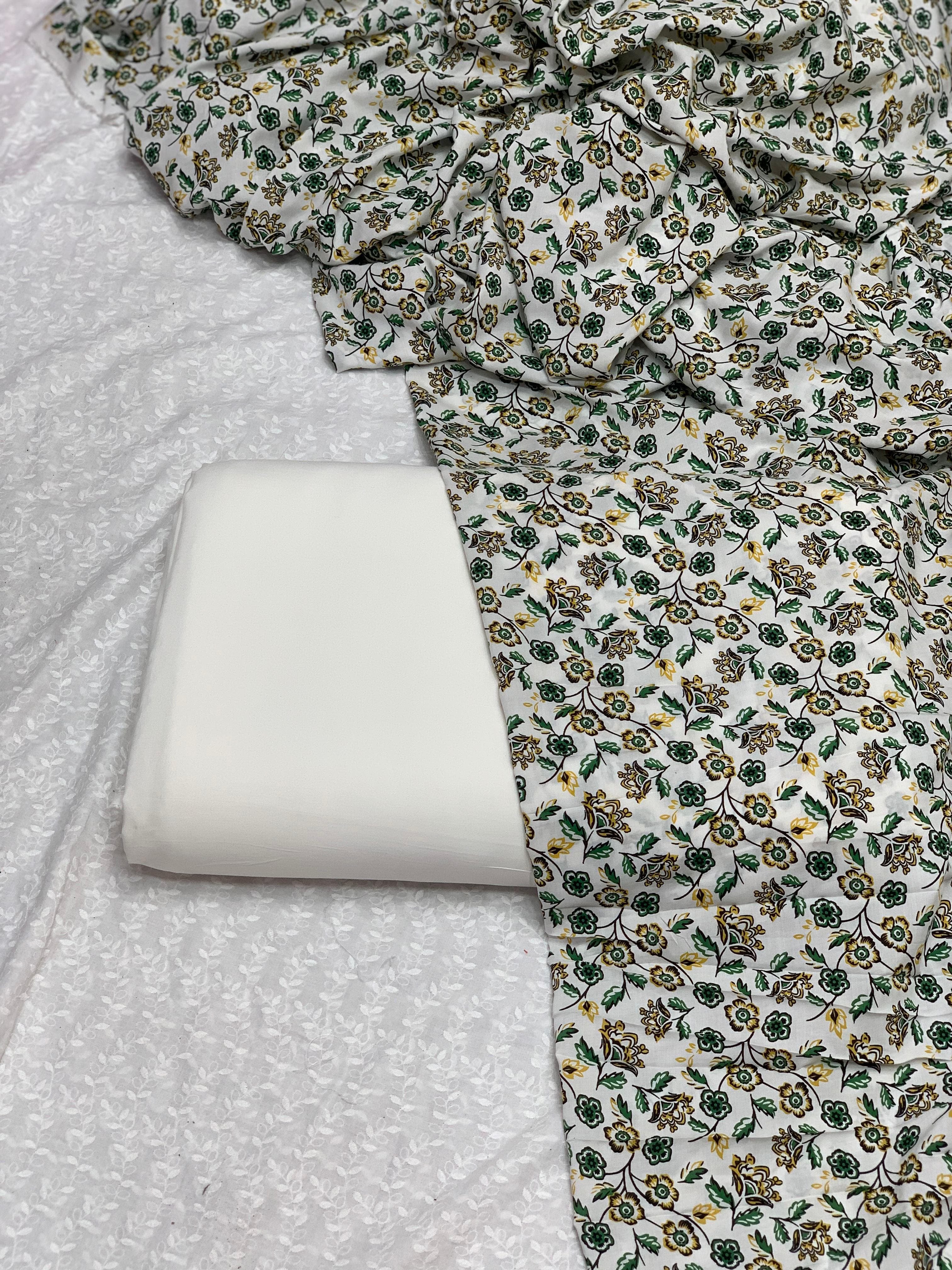 Product Title:
Pure Imported Boski Linen 3-Piece Suit with Malai Linen Printed Dupatta