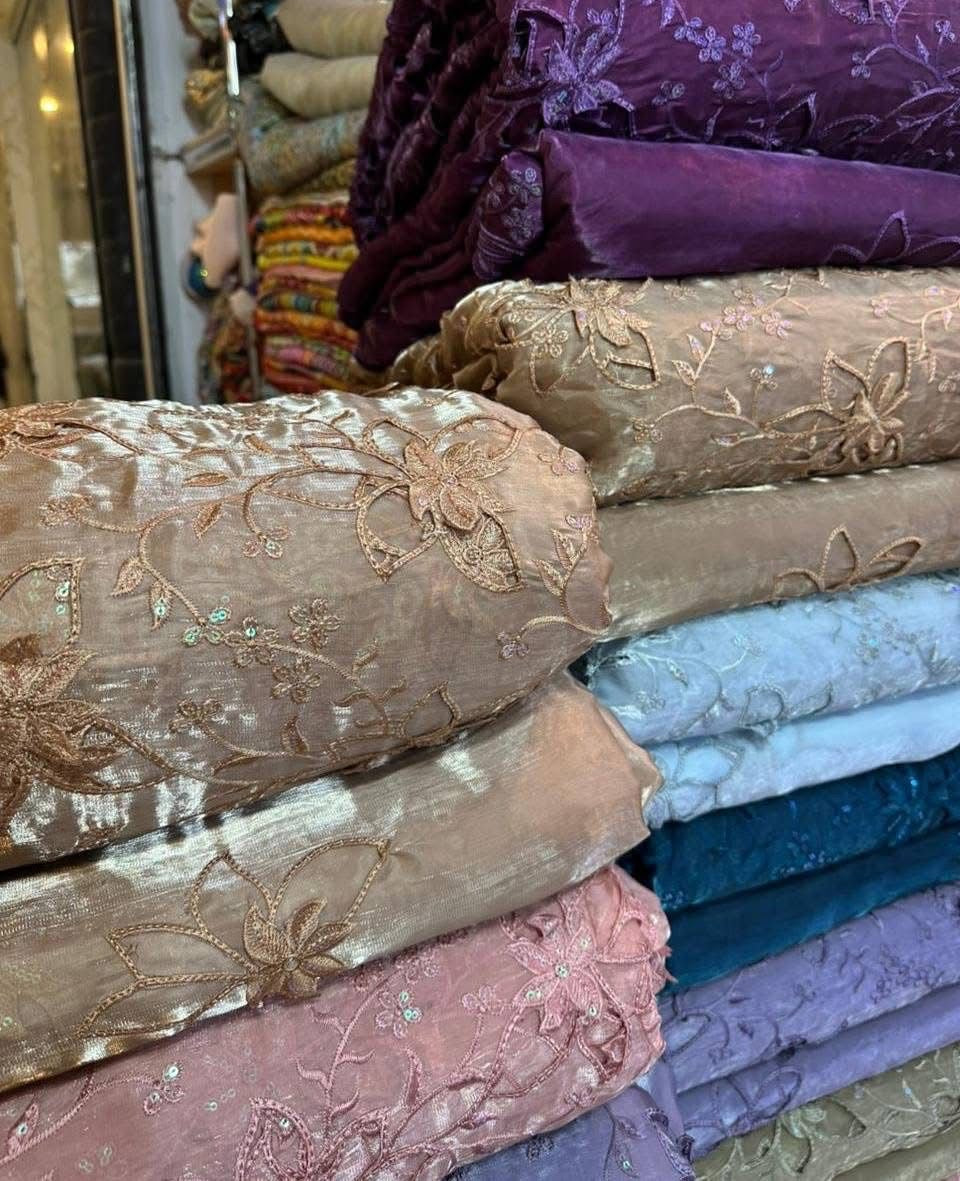 Most Trending 3D Cut Work Shesha Silk Suit ✨