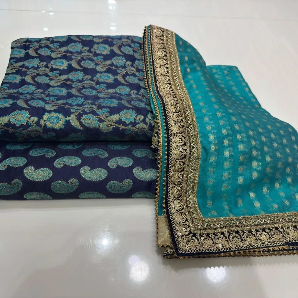 Mena Kari Resham Embroidered Suit – 3 Piece Unstitched