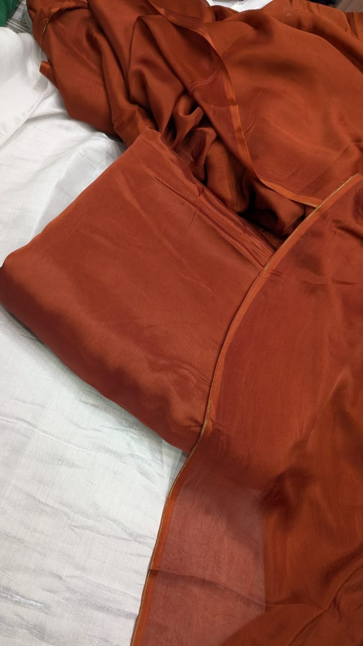 Russian Silk 3 pc suits with Medium Silk Dupatta