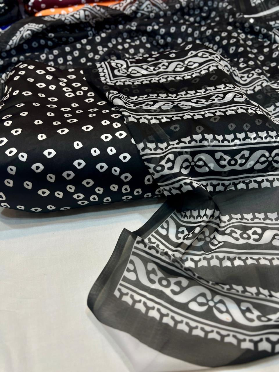 Digital print silk suits
