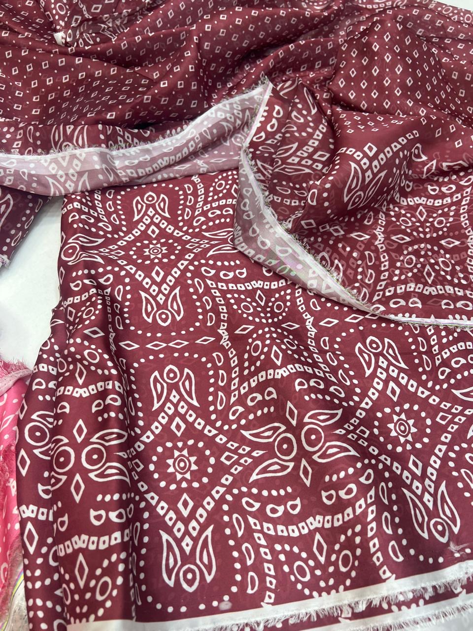 Digital print silk suits