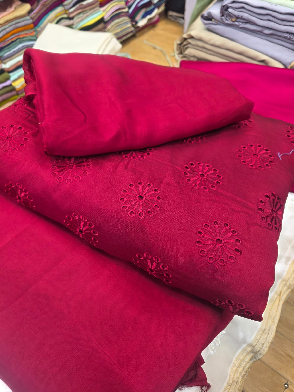 Pure Sheesha Silk Embroidered 3-Piece Suit