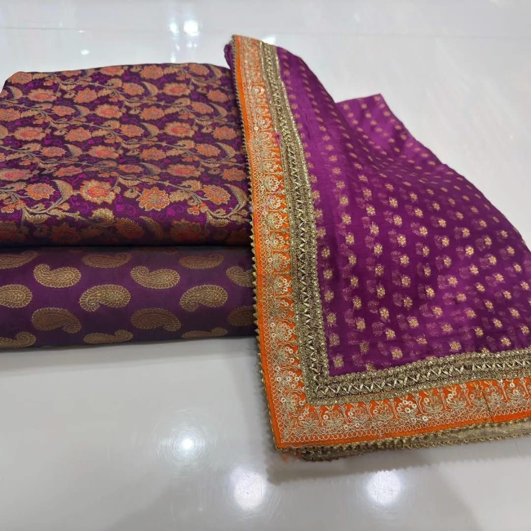 Mena Kari Resham Embroidered Suit – 3 Piece Unstitched