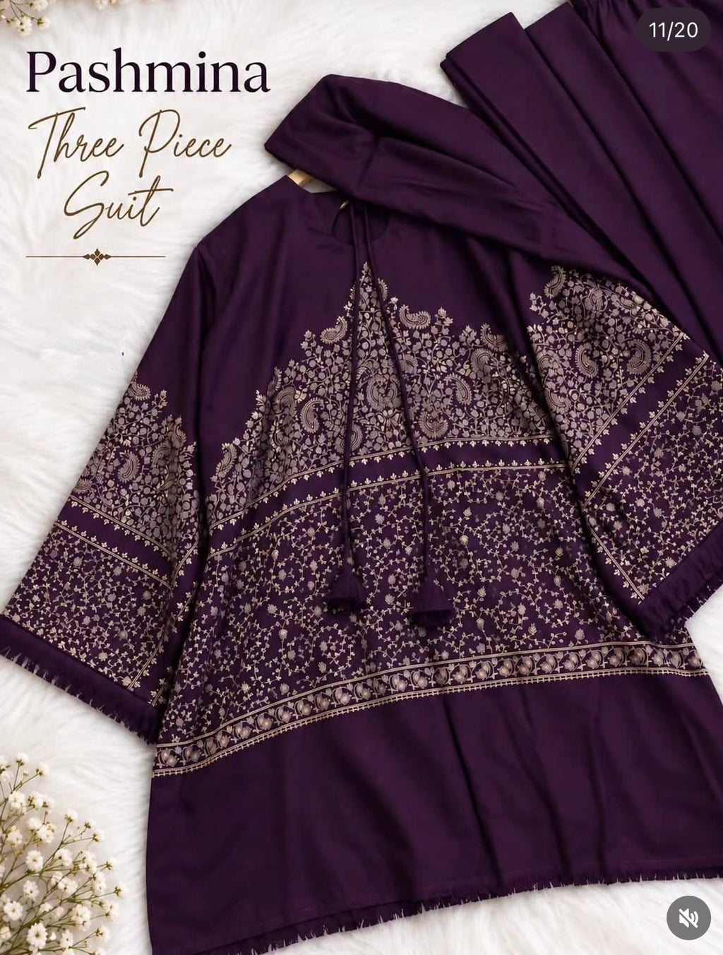 Pashmina Stitched 3pc Suits