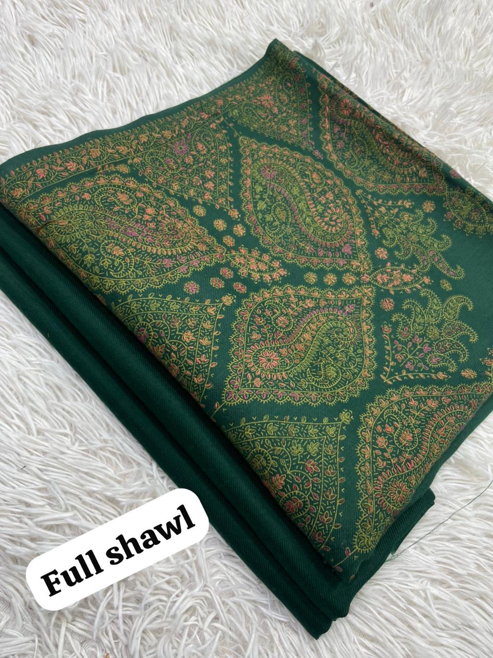 🧣 Winter Sale – Pashmina 3pc Suit with Embroidered Full-Size Shawl