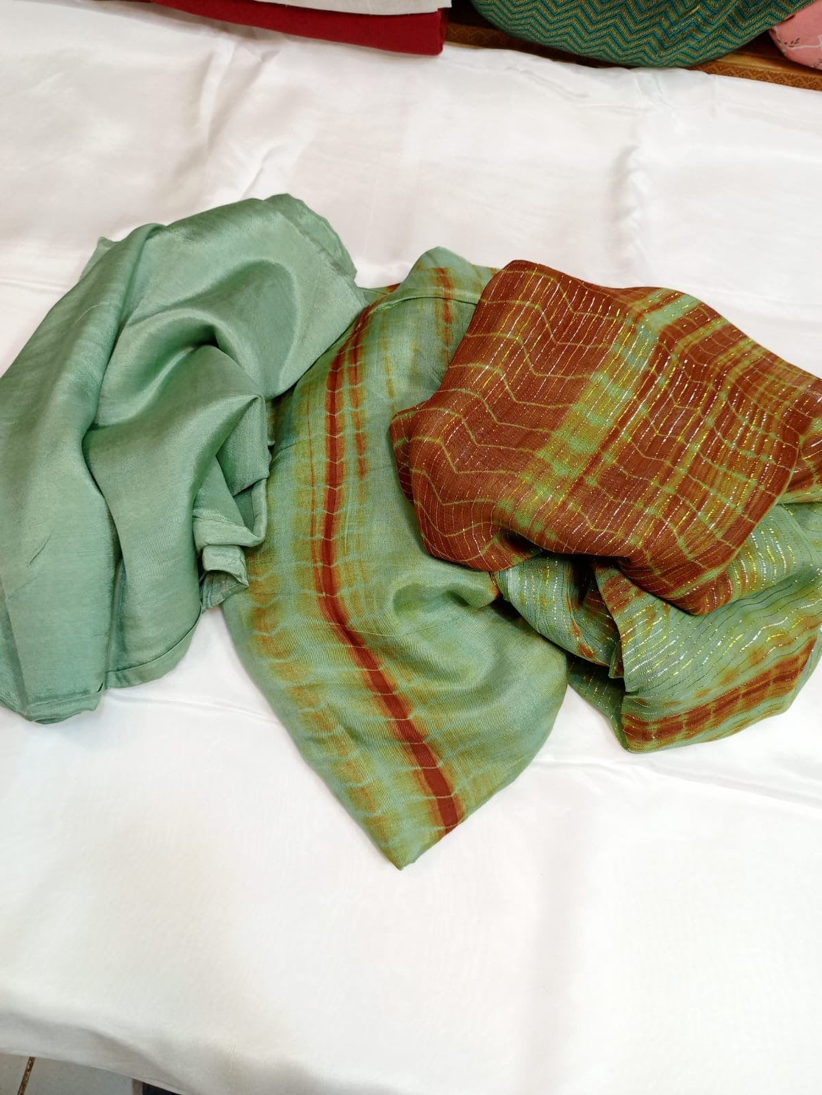 Tai & Dai Cotton Silk Suit with Shefon Zari Dupatta