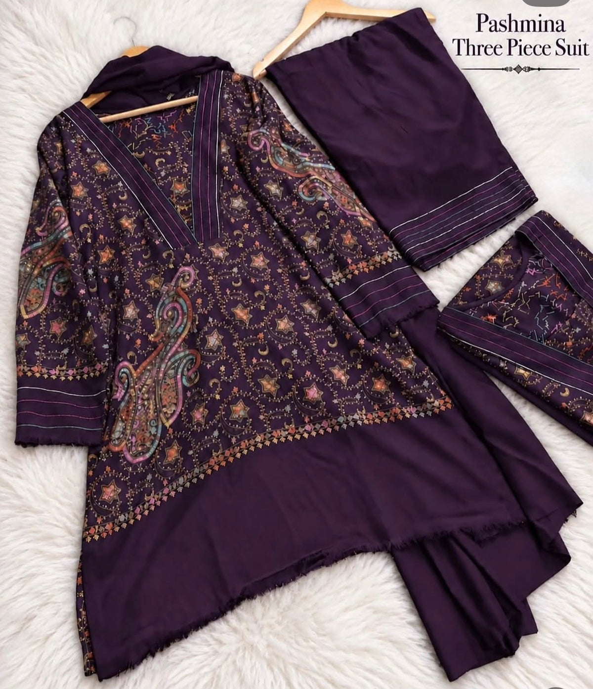 Pashmina Stitched 3pc Suits