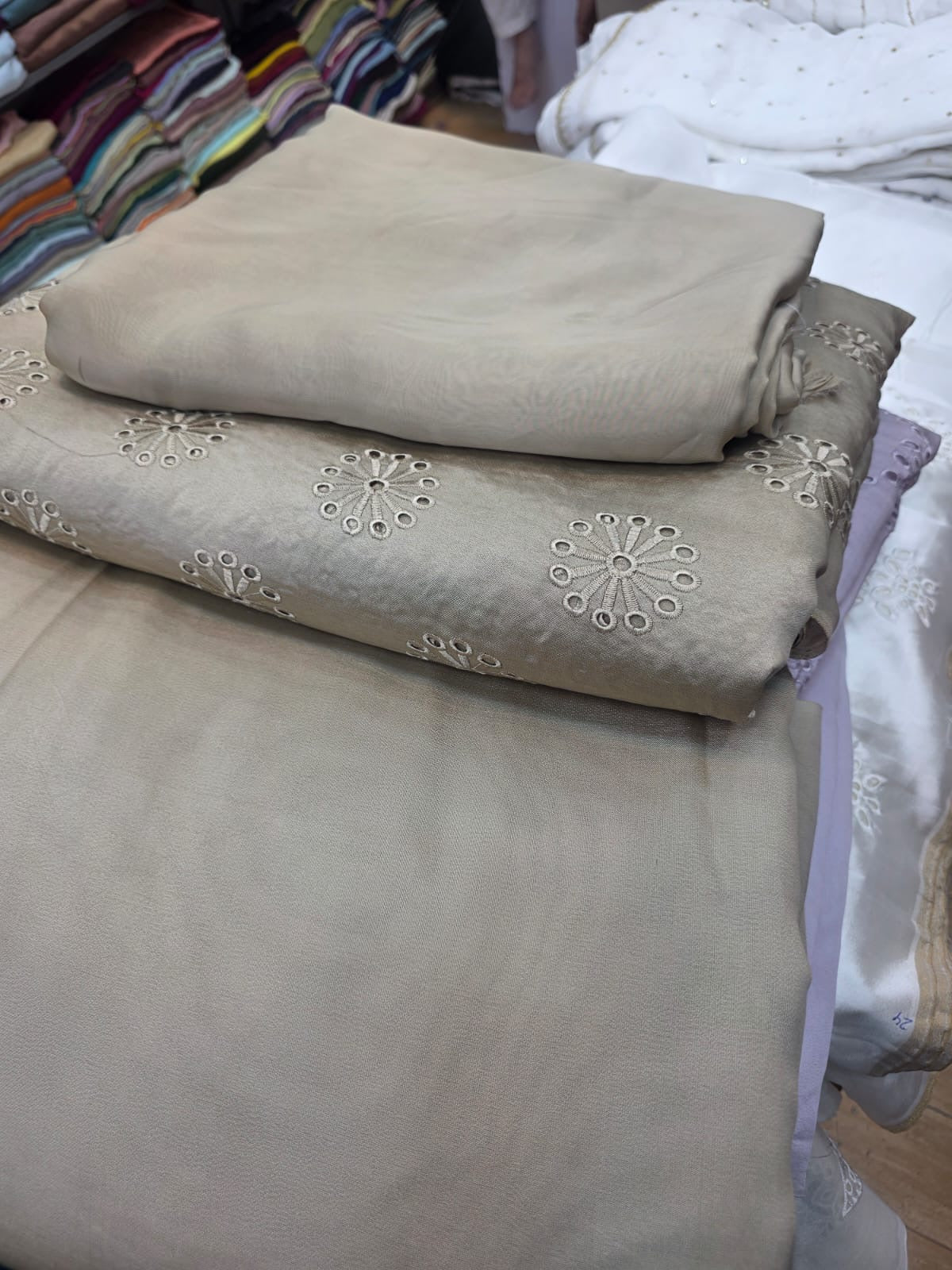 Pure Sheesha Silk Embroidered 3-Piece Suit