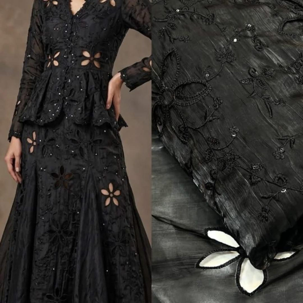 Most Trending 3D Cut Work Shesha Silk Suit ✨
