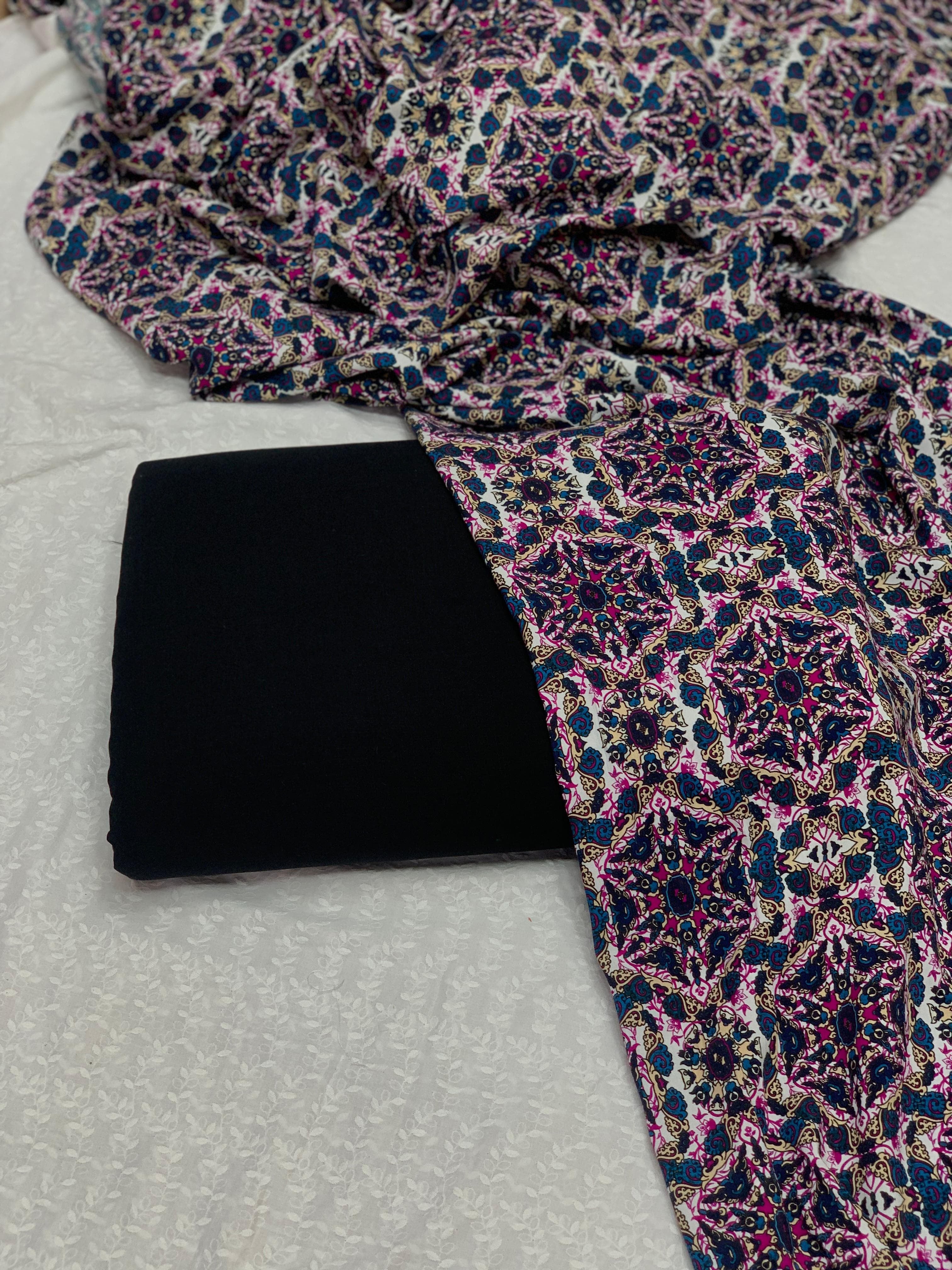 Product Title:
Pure Imported Boski Linen 3-Piece Suit with Malai Linen Printed Dupatta