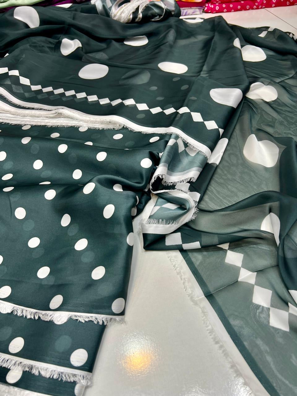 Digital print silk suits