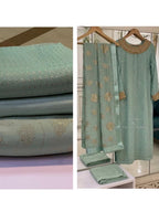 Pure Chanon Silk Mukesh Kamdani Work Suit