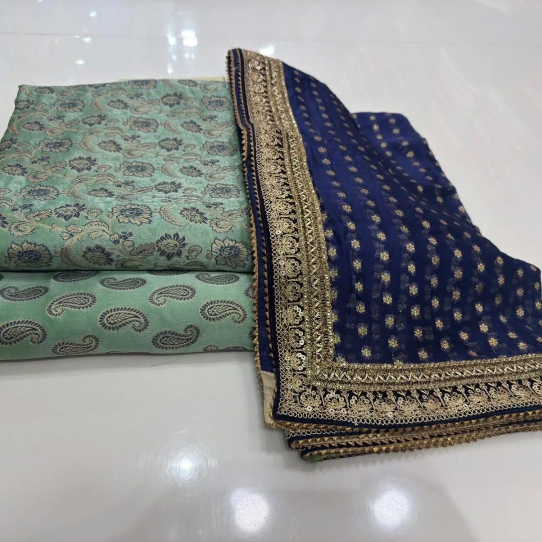 Mena Kari Resham Embroidered Suit – 3 Piece Unstitched