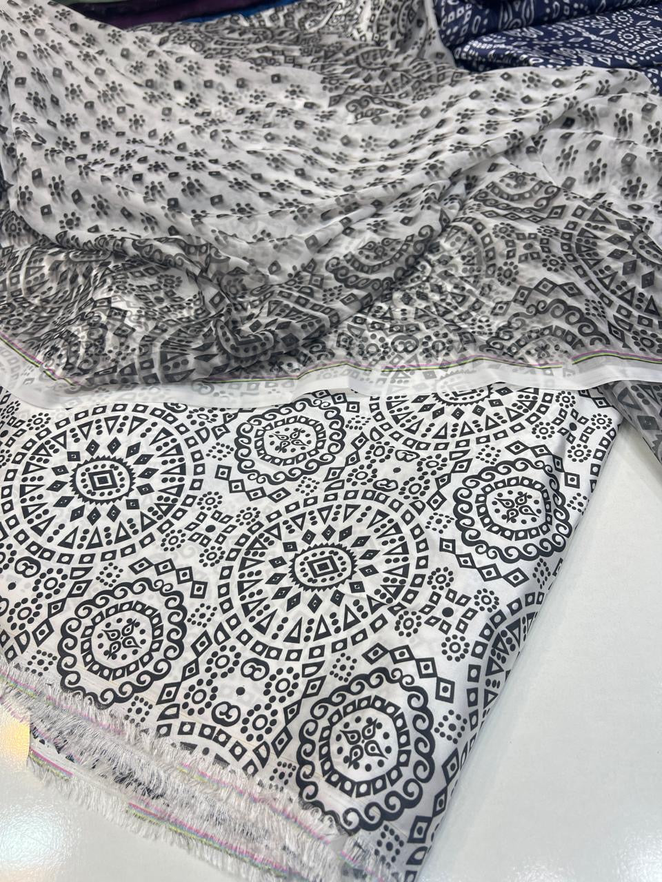 Digital print silk suits