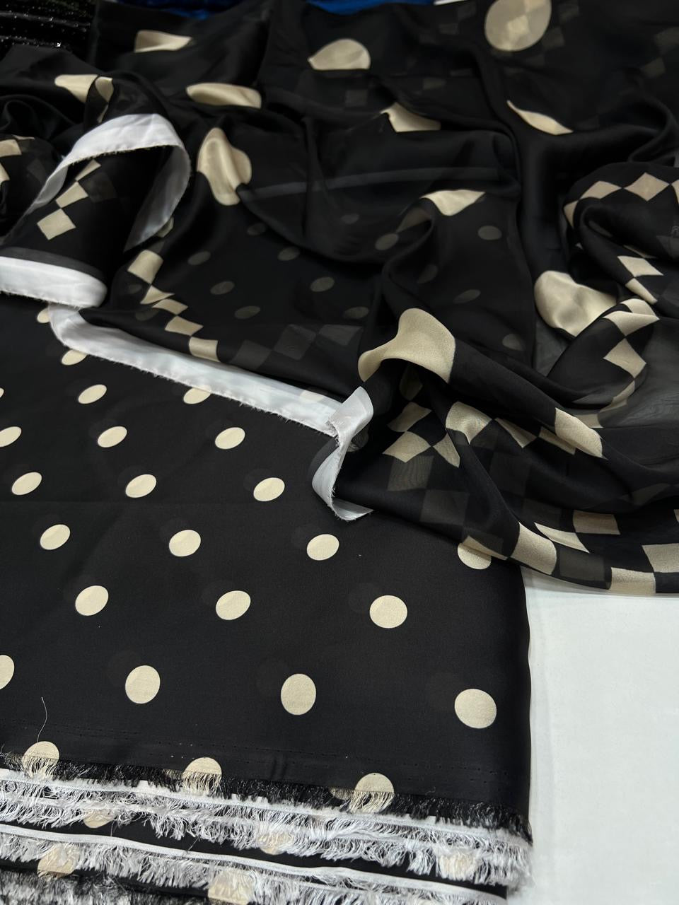 Digital print silk suits