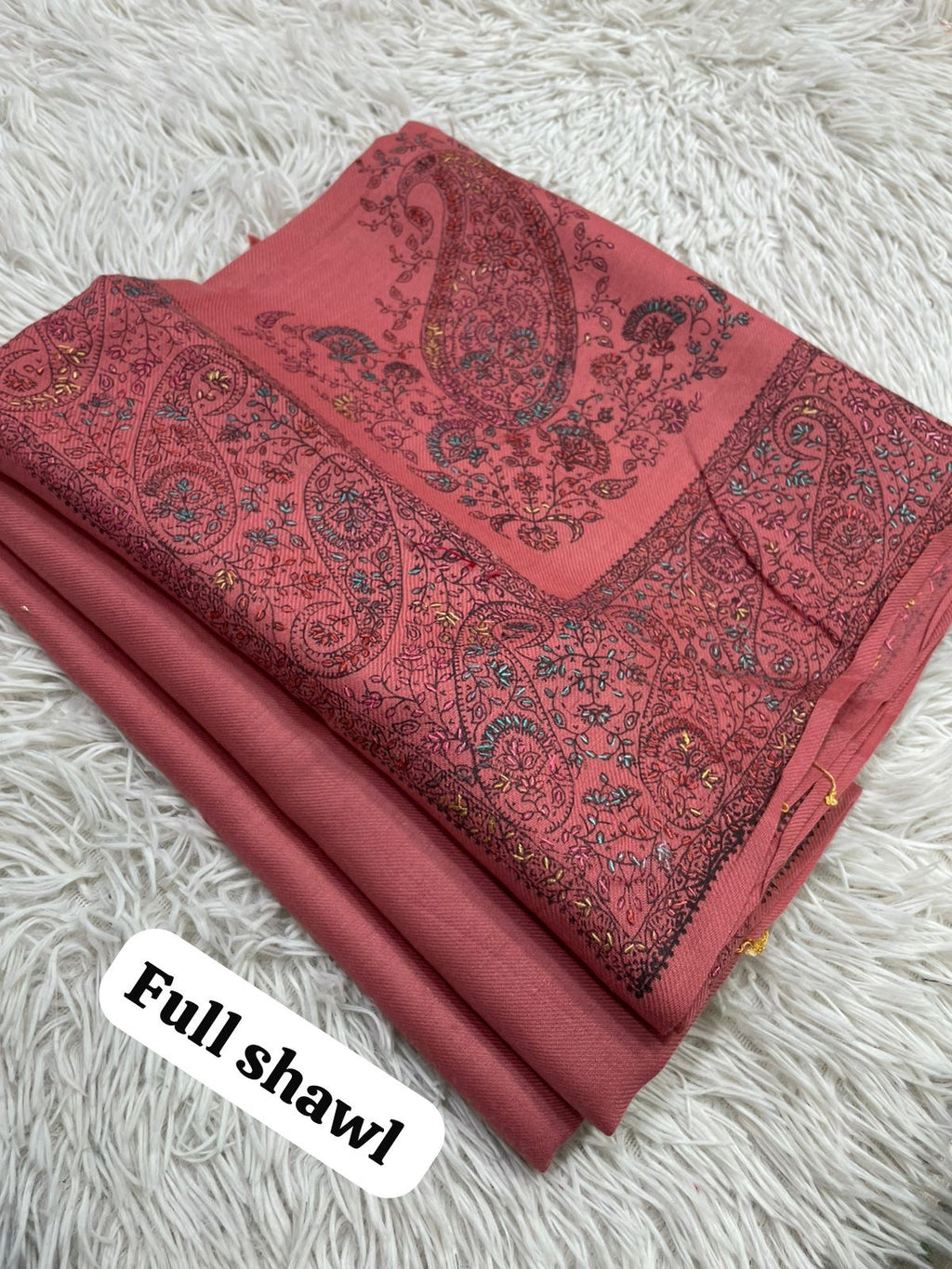 💫 Pashmina 3-Piece Suit with Embroidered Shawl