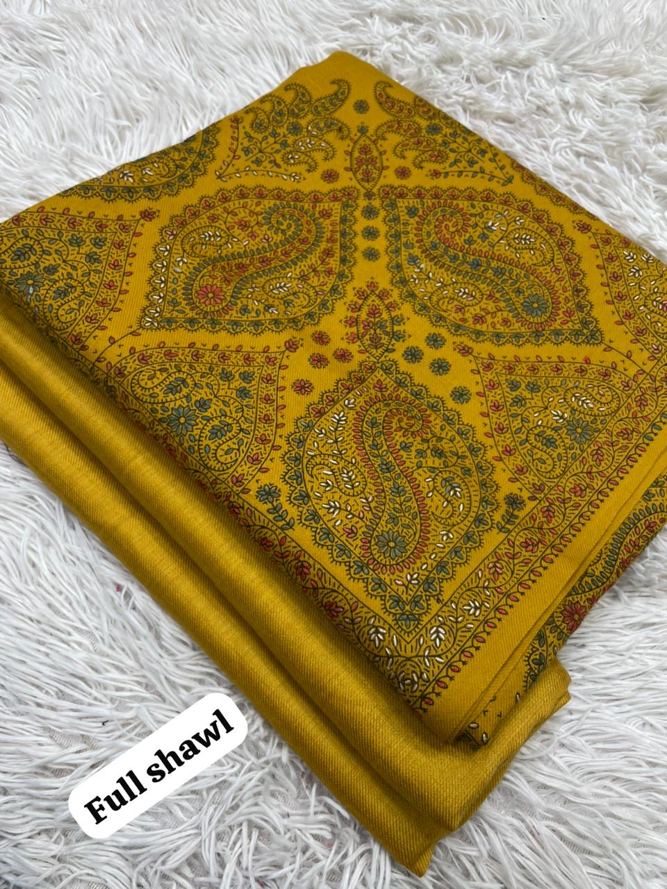 🧣 Winter Sale – Pashmina 3pc Suit with Embroidered Full-Size Shawl