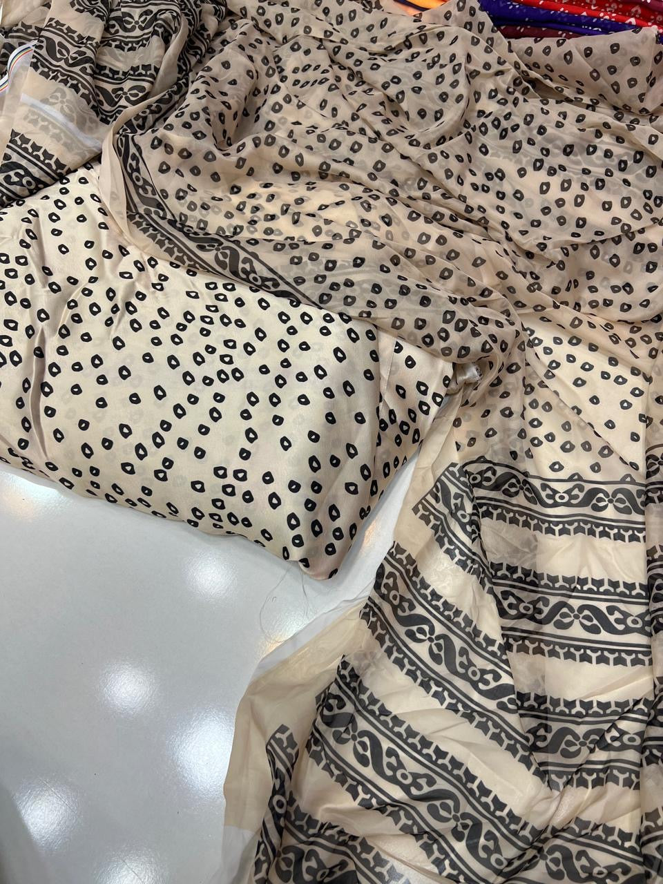 Digital print silk suits