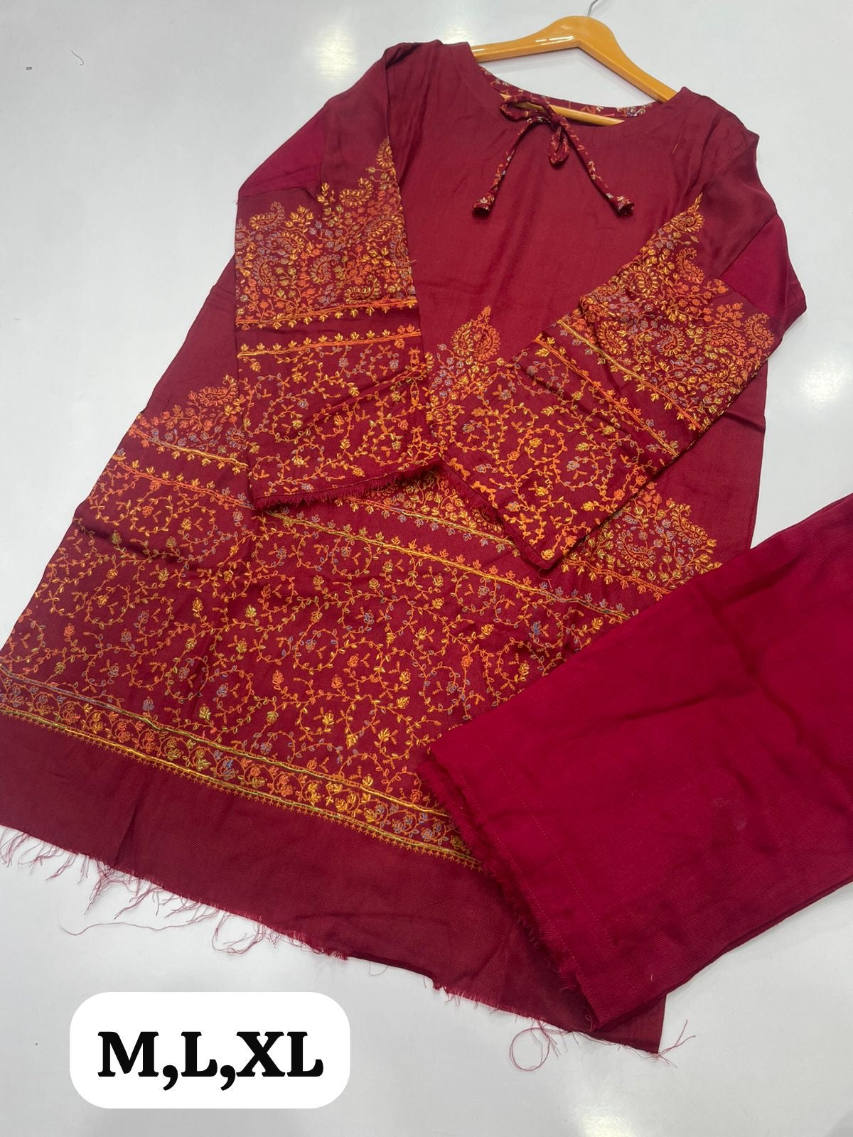 Pashmina Kashmiri Embroidery 2-Piece Suit