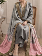 Pure Russian silk bandni dopatta with pure tussle silk suits