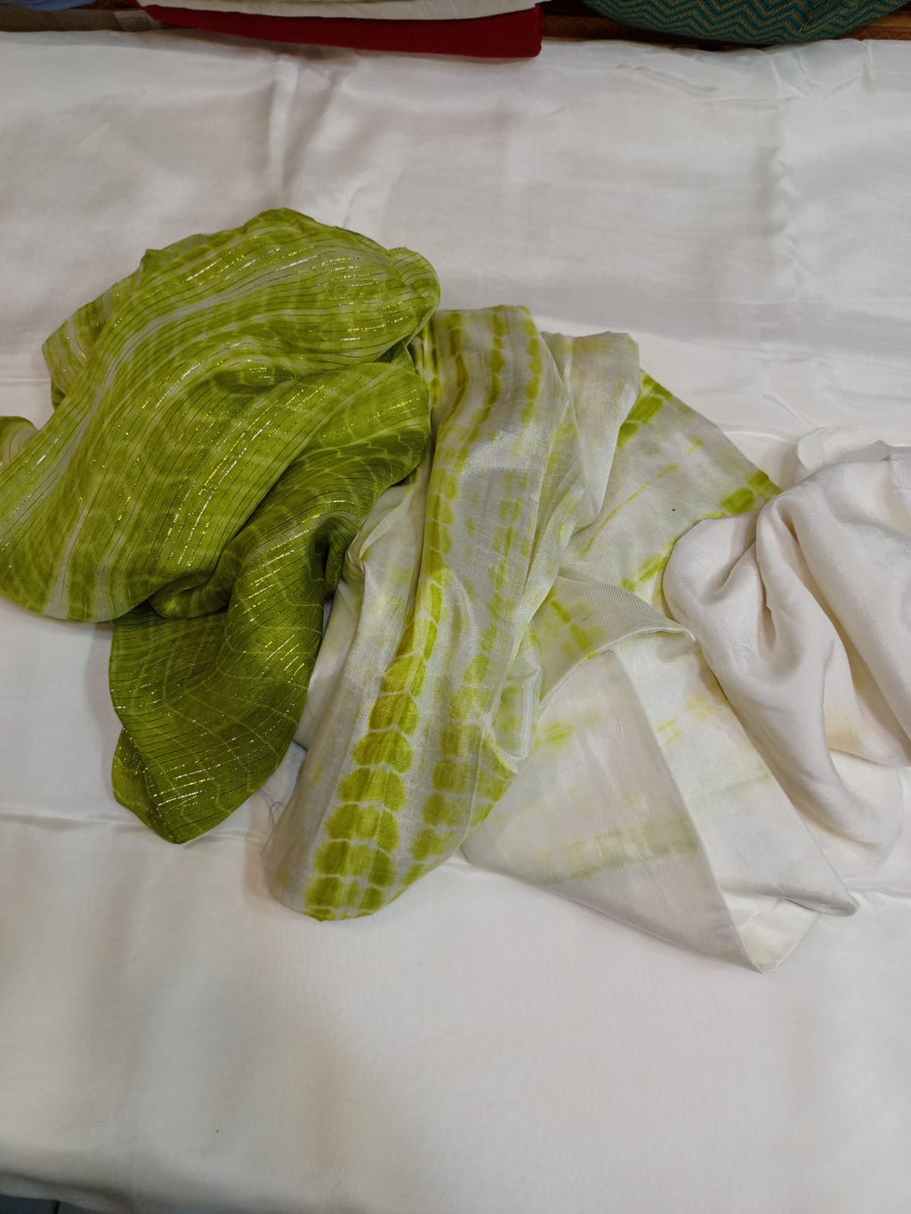 Tai & Dai Cotton Silk Suit with Shefon Zari Dupatta