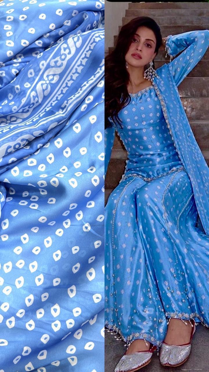 Digital print silk suits
