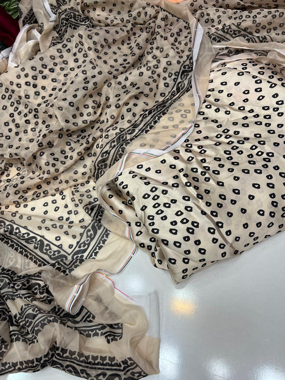 Digital print silk suits