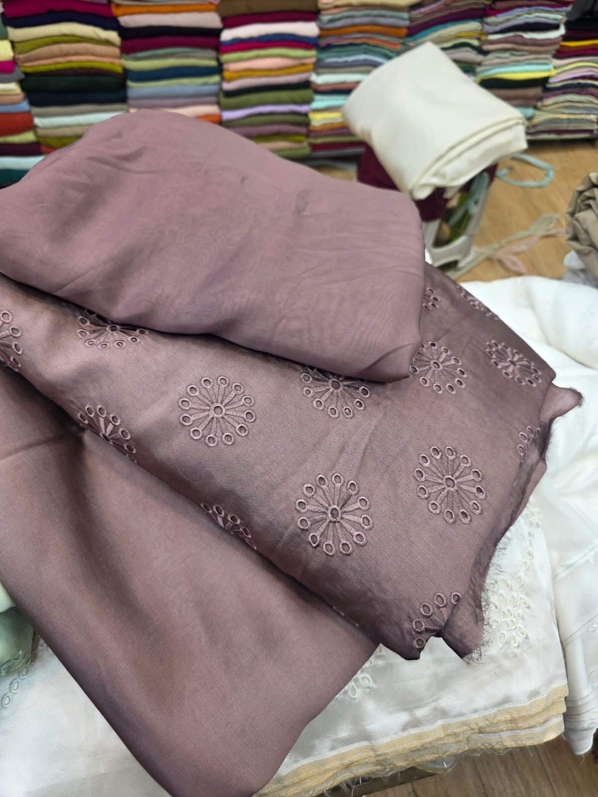 Pure Sheesha Silk Embroidered 3-Piece Suit