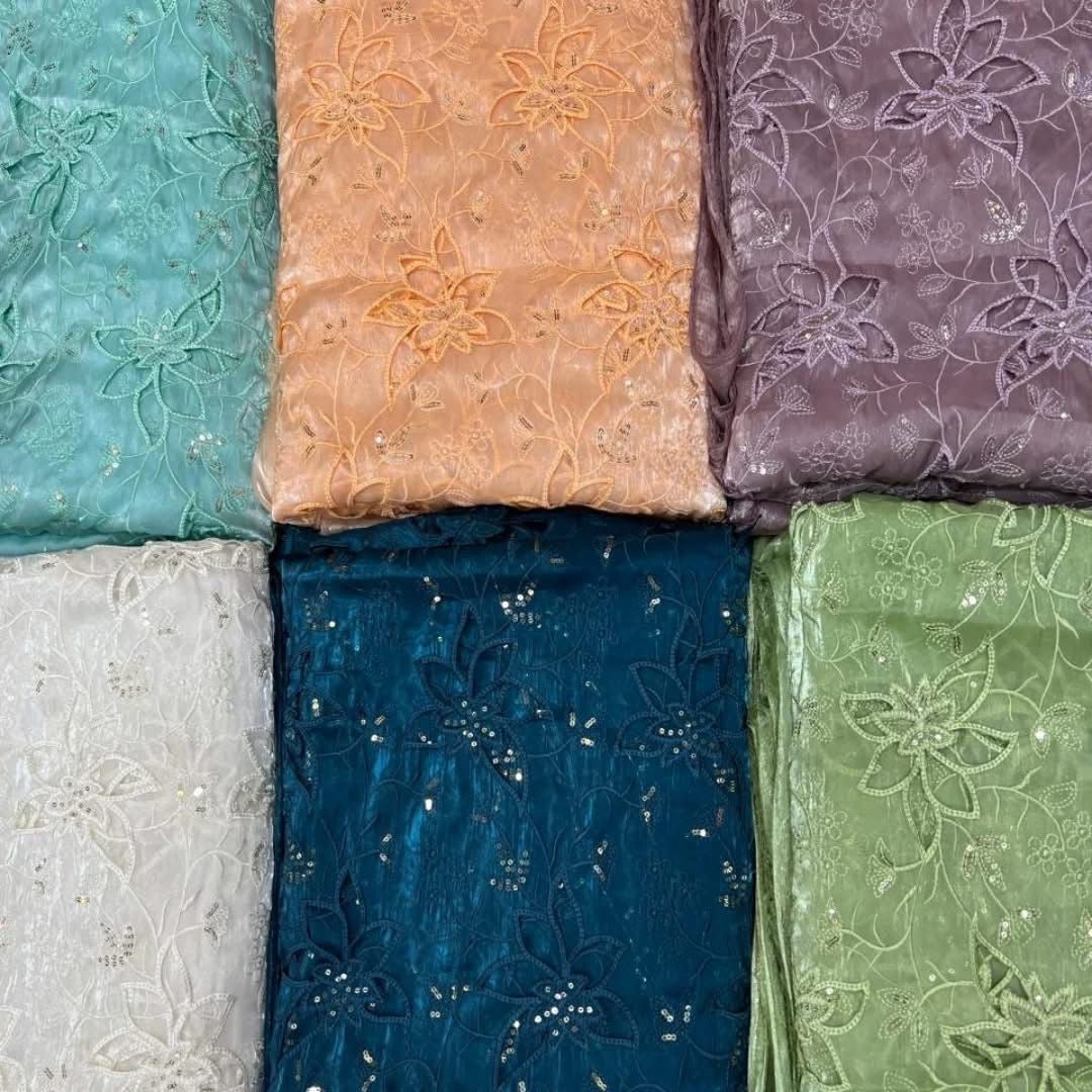 Most Trending 3D Cut Work Shesha Silk Suit ✨