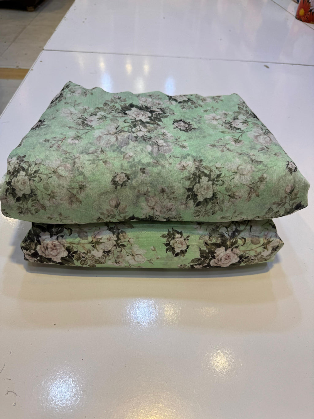 👗 Printed Rowsilk 3pc Suit with Chiffon Dupatta