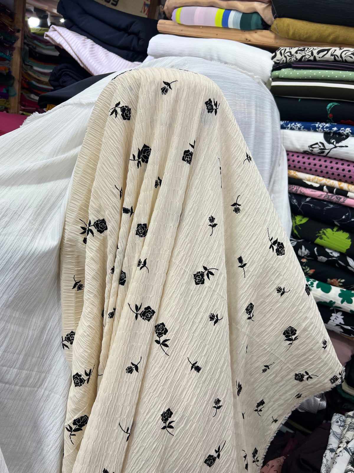 Printed Burberry Georgette – Premium Winter Fabric