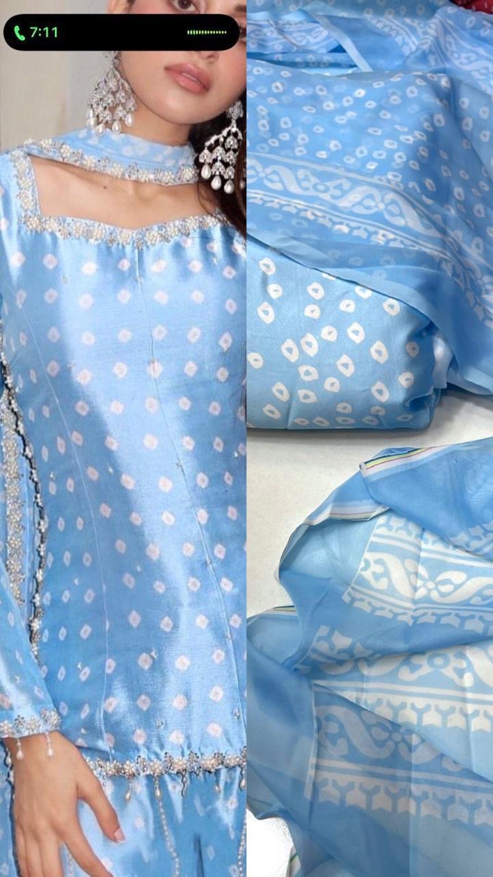 Digital print silk suits