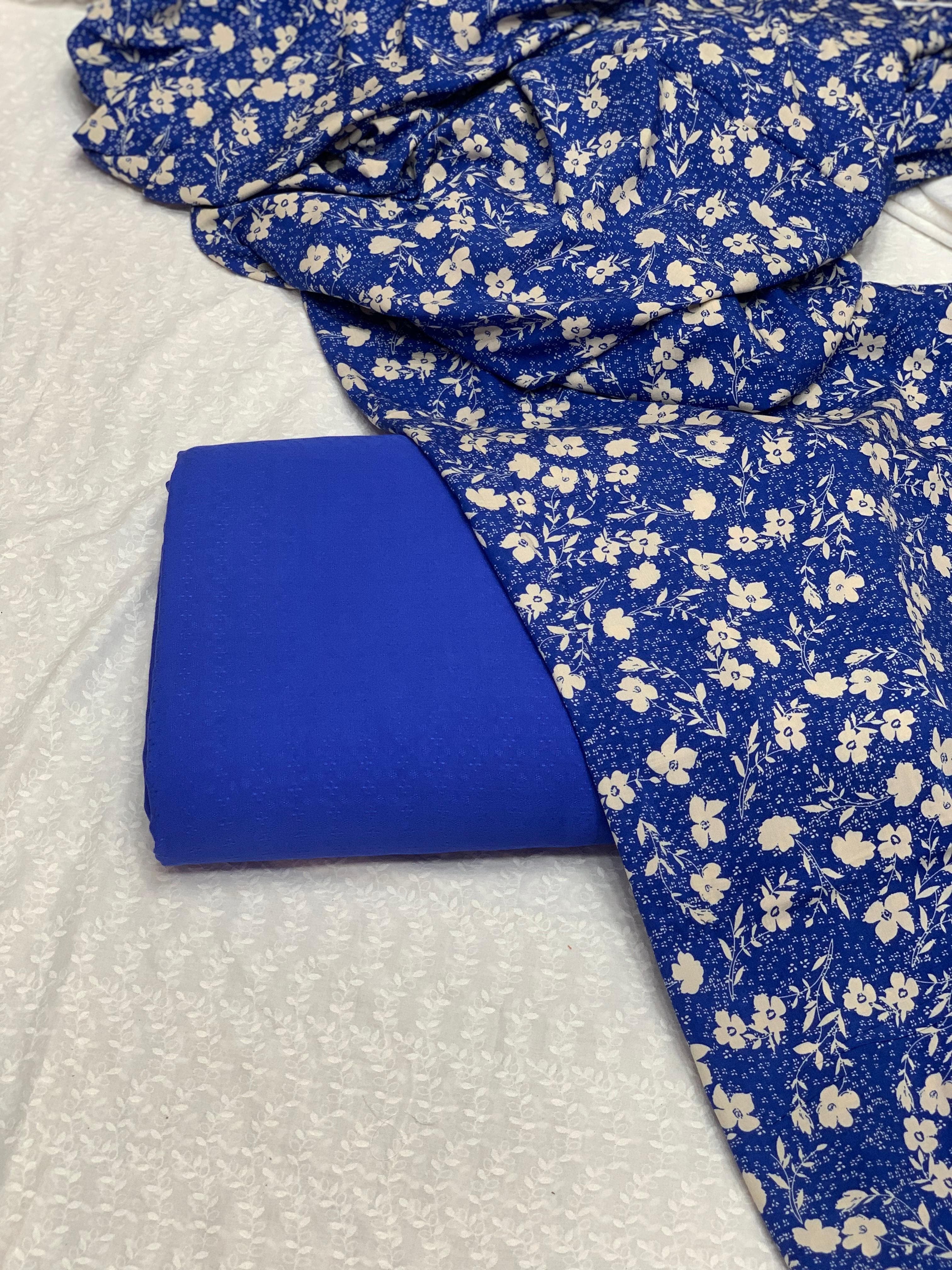 Product Title:
Pure Imported Boski Linen 3-Piece Suit with Malai Linen Printed Dupatta