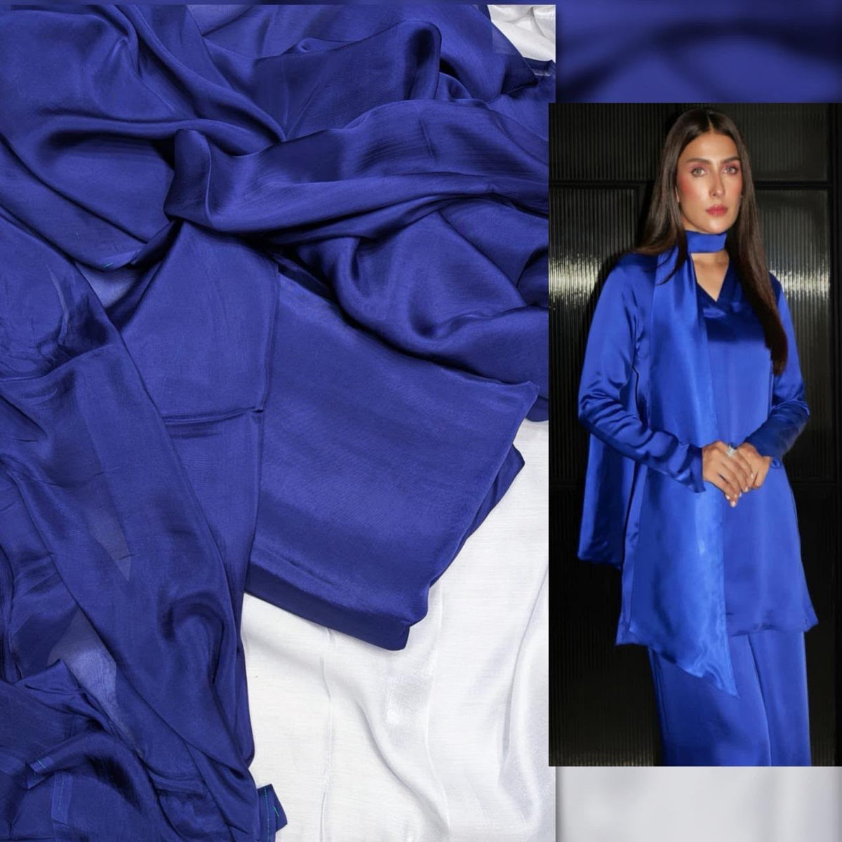 Russian Silk 3 pc suits with Medium Silk Dupatta