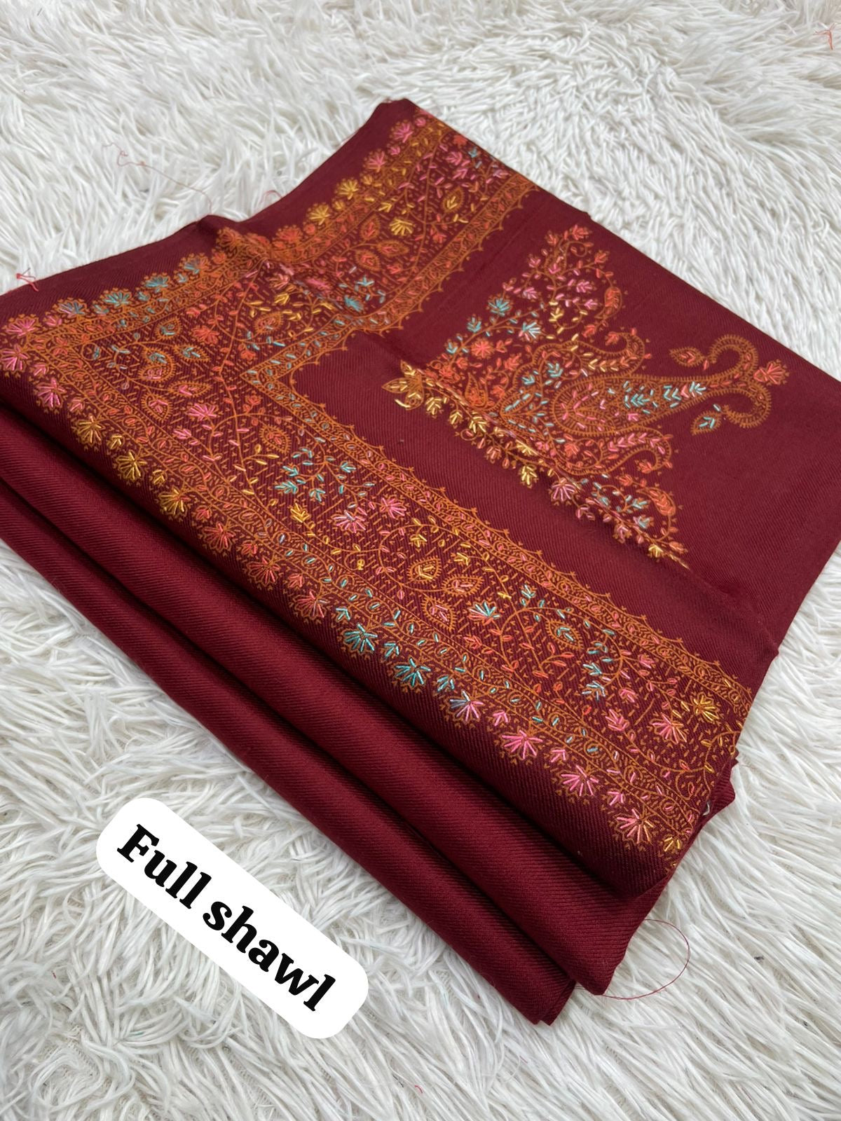 💫 Pashmina 3-Piece Suit with Embroidered Shawl