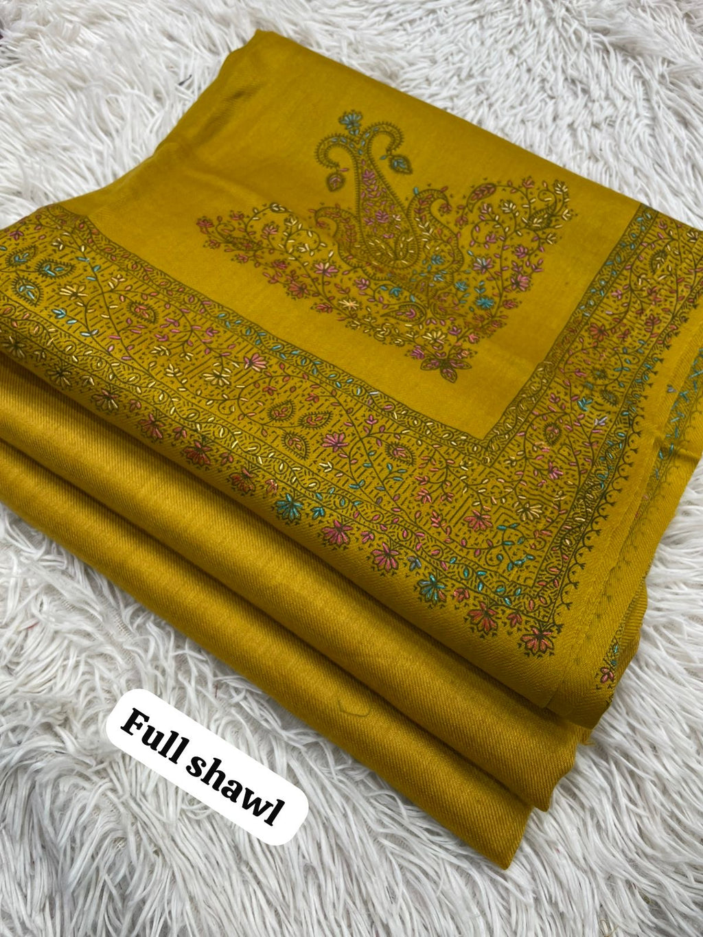 💫 Pashmina 3-Piece Suit with Embroidered Shawl