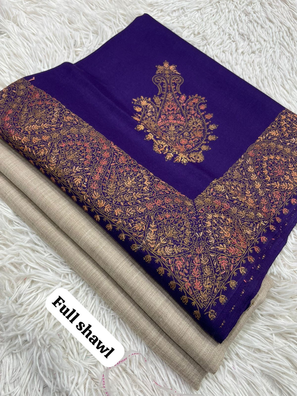 💫 Pashmina 3-Piece Suit with Embroidered Shawl