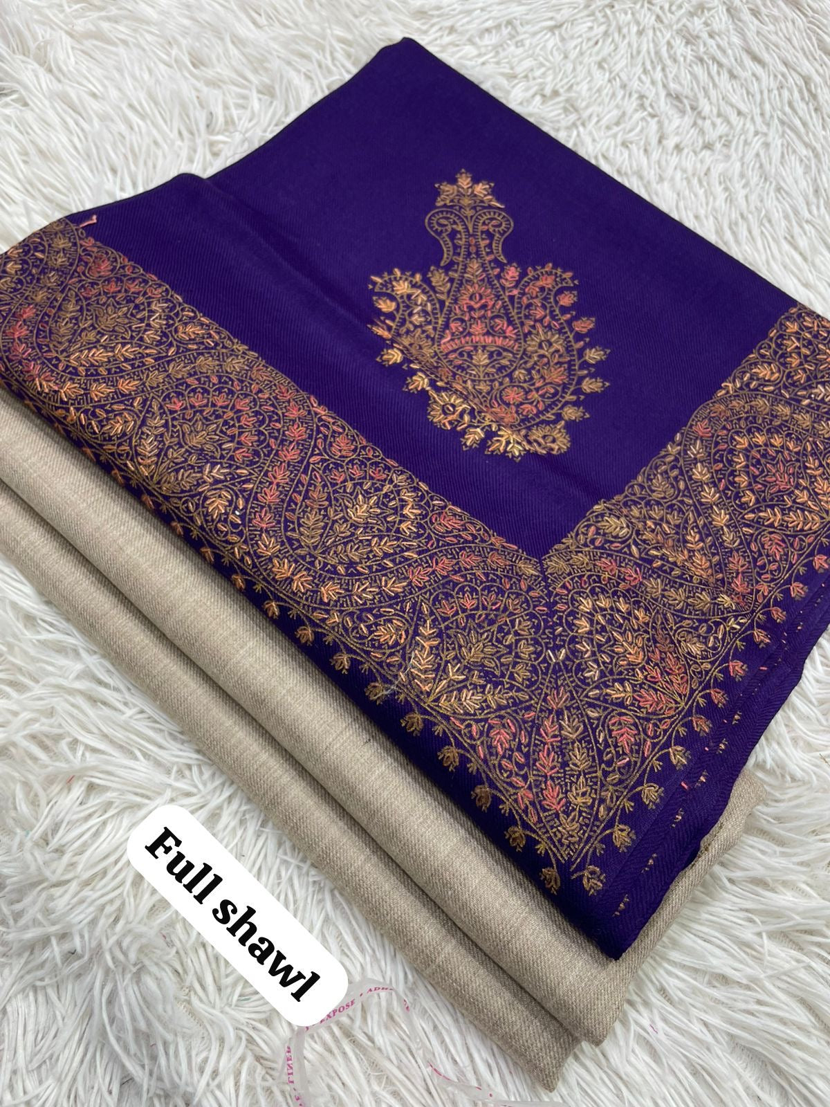 💫 Pashmina 3-Piece Suit with Embroidered Shawl