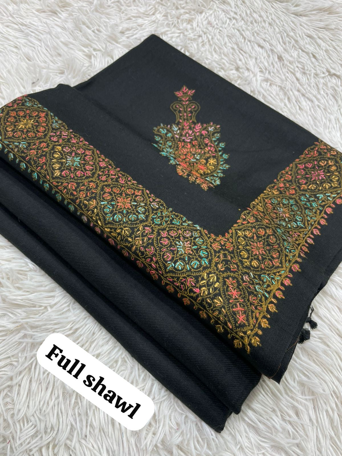 💫 Pashmina 3-Piece Suit with Embroidered Shawl