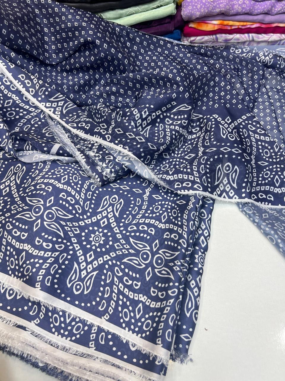 Digital print silk suits