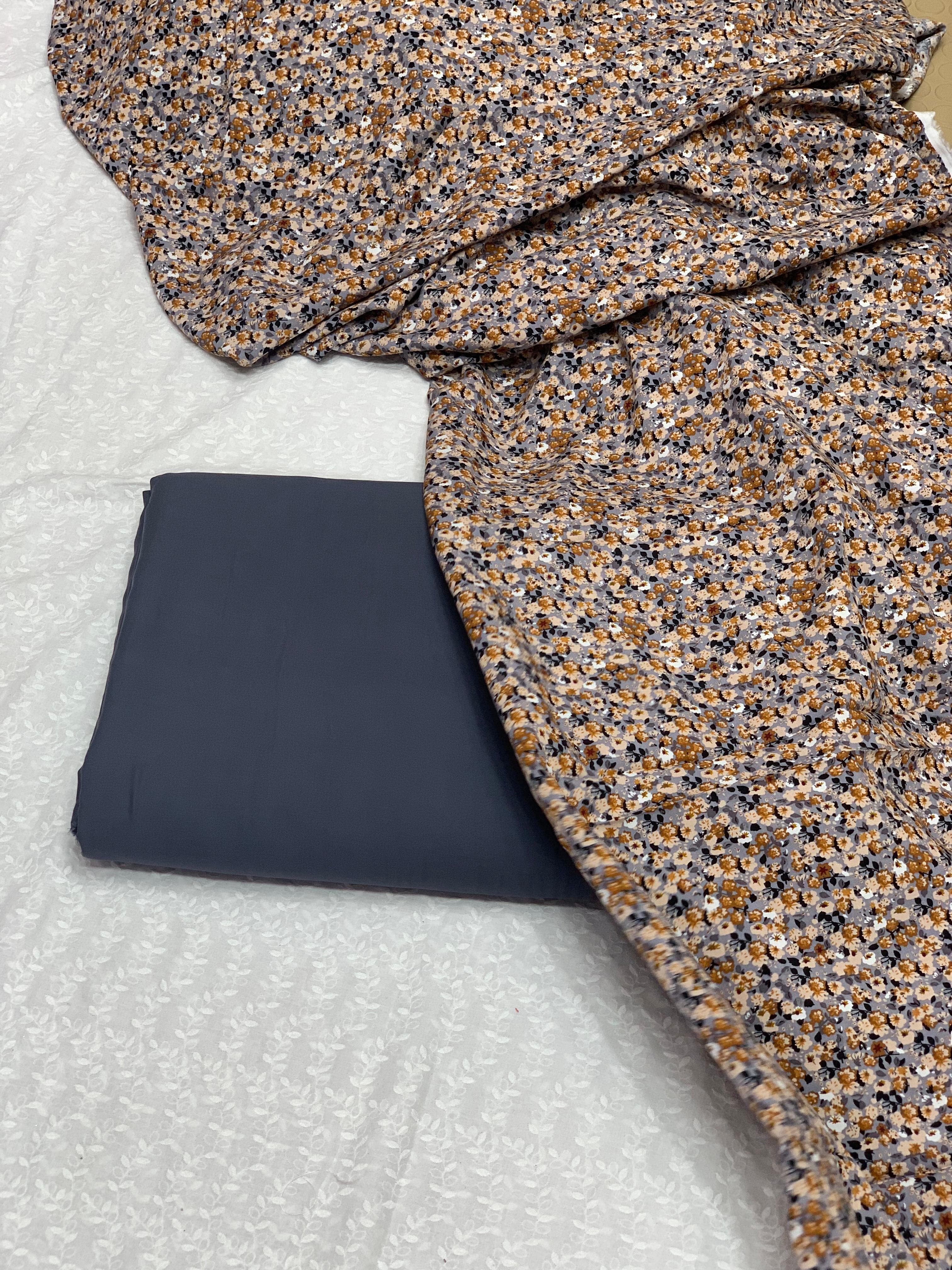 Product Title:
Pure Imported Boski Linen 3-Piece Suit with Malai Linen Printed Dupatta