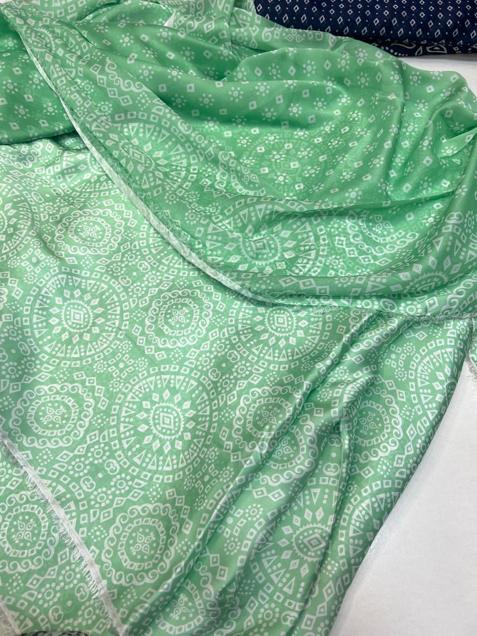Digital print silk suits