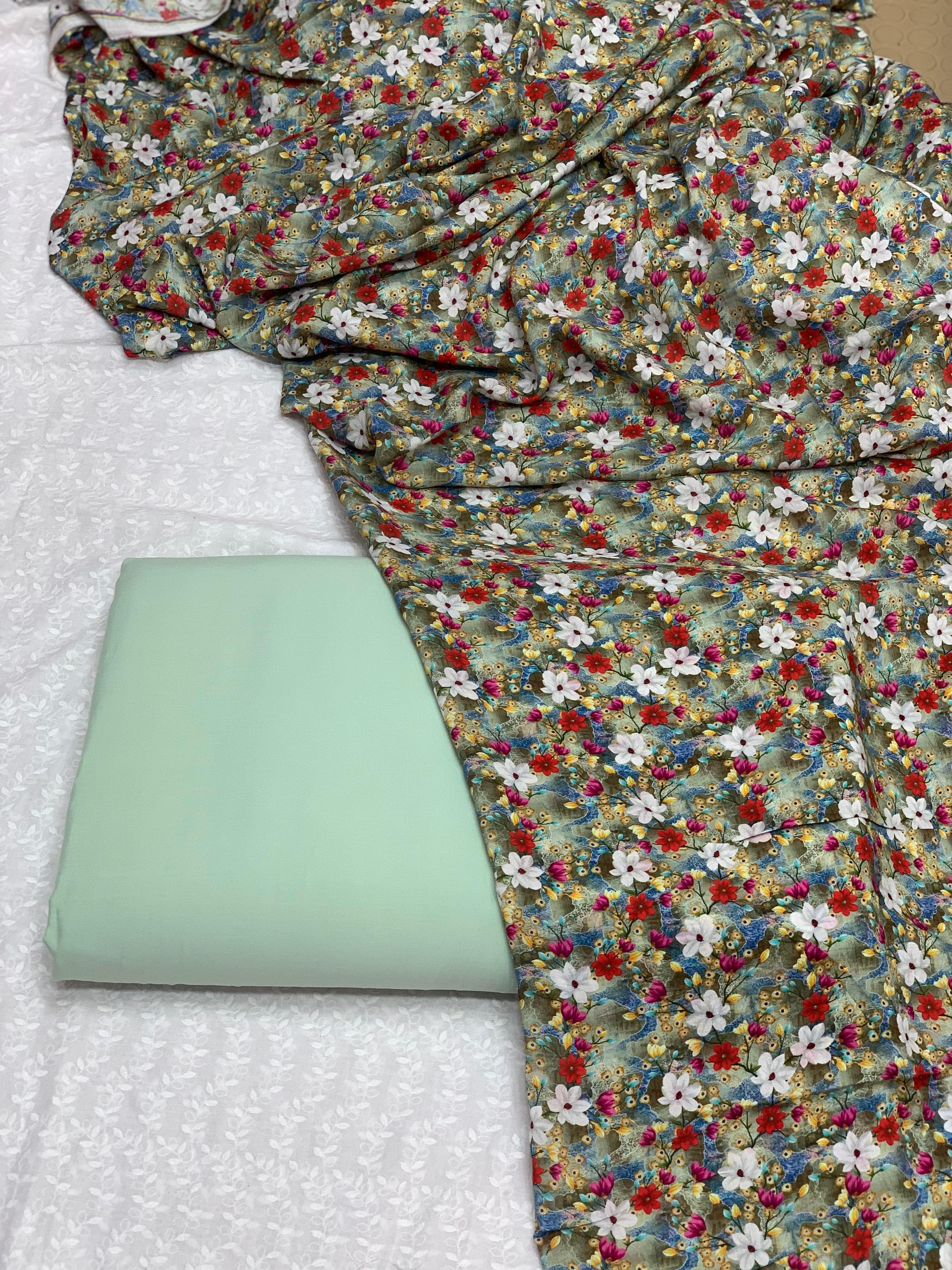 Product Title:
Pure Imported Boski Linen 3-Piece Suit with Malai Linen Printed Dupatta