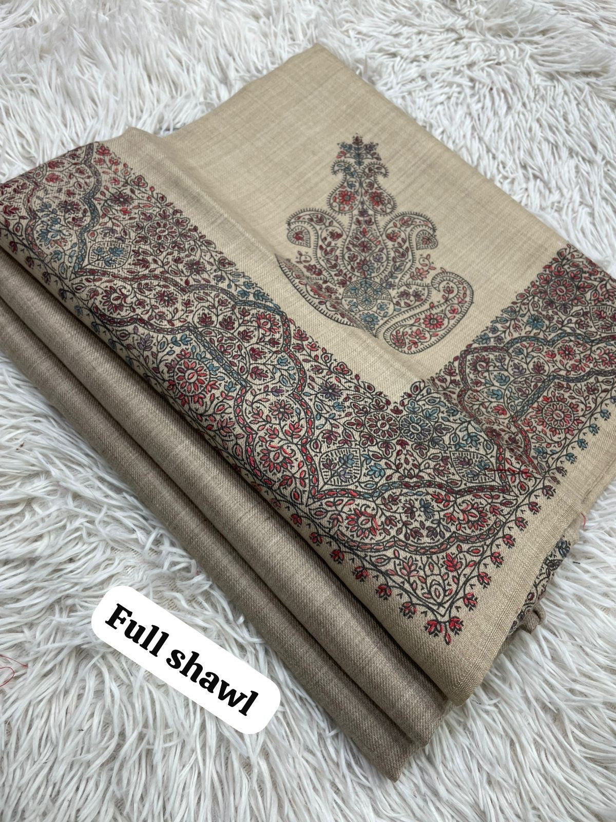 💫 Pashmina 3-Piece Suit with Embroidered Shawl