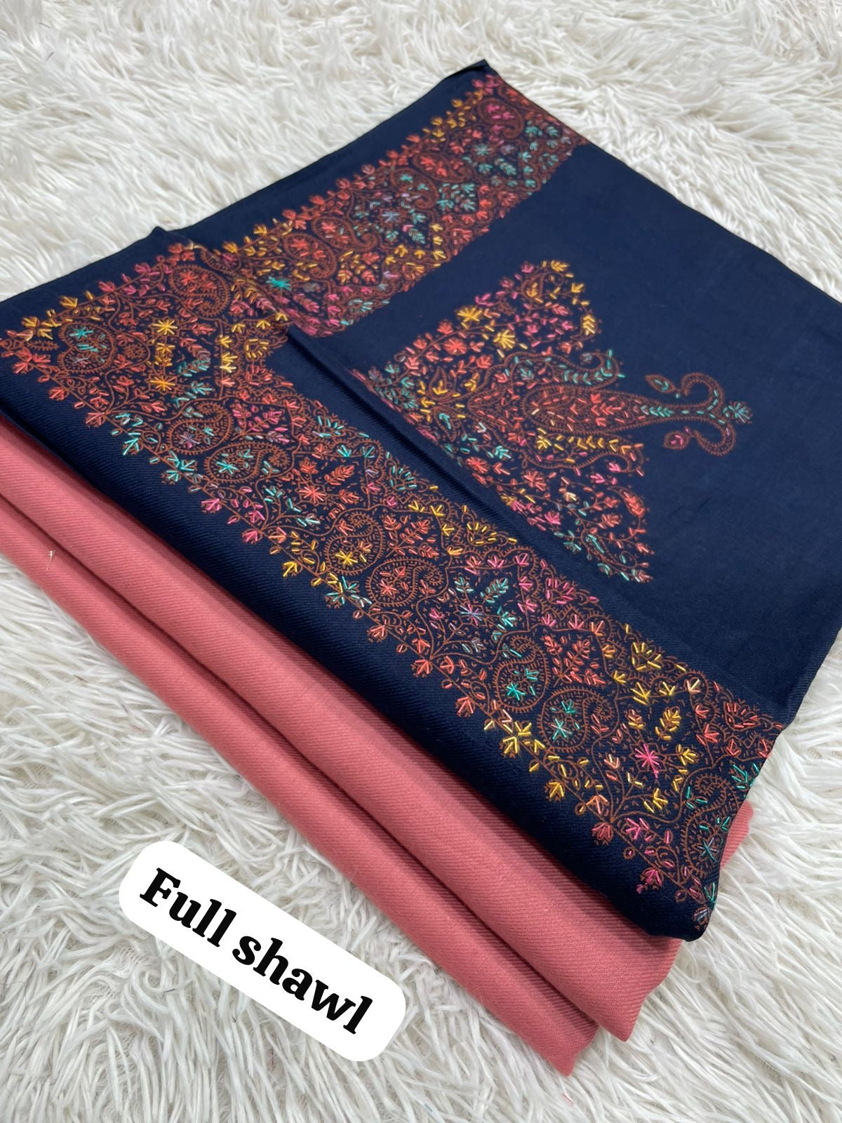 💫 Pashmina 3-Piece Suit with Embroidered Shawl