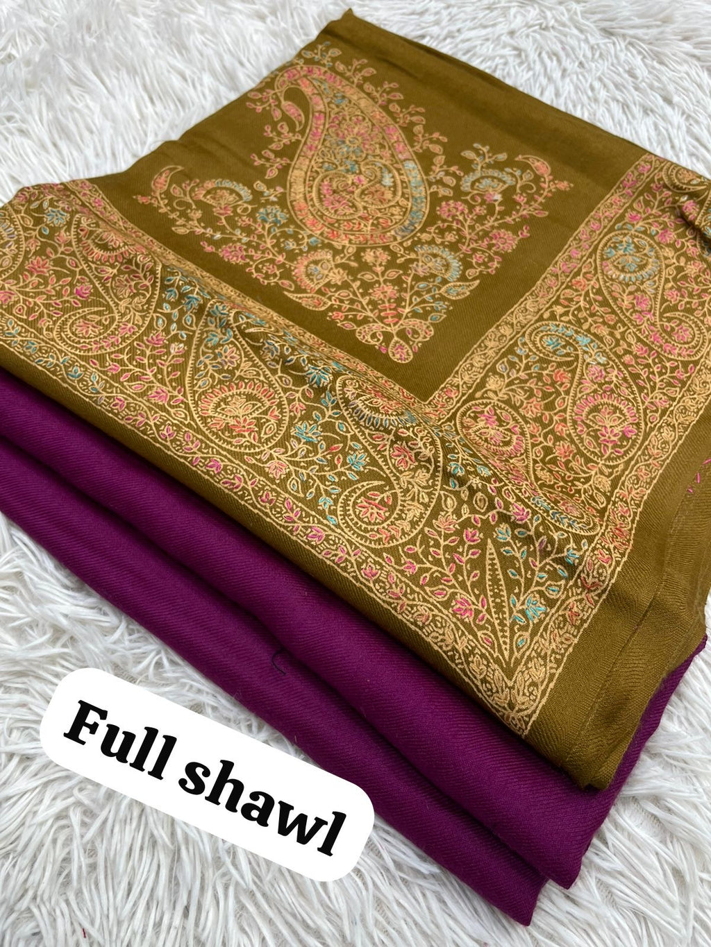 💫 Pashmina 3-Piece Suit with Embroidered Shawl